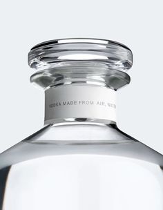 a bottle of vodka made from air, wine