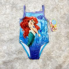 Disney Ariel Swimsuit. Size 2t. Nwt. Ariel Swimsuit, Mermaid Swimsuit, Little Mermaid Ariel, Swimming Suits, Disney Princess Ariel, Mermaid Disney, Princess Ariel, Best Swimsuits, Disney Ariel