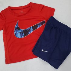 Nwt Bin S Red Sports Sets For Spring, Boys Athletic Outfits, Stylish Kids Outfits, Nike Short, Outfits For Girls, Nike Red, Stylish Kids, Athletic Outfits, Kids Nike