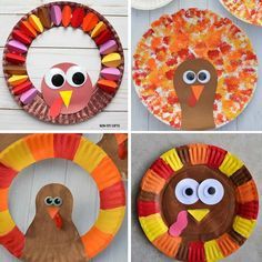 paper plate turkey crafts for kids to make