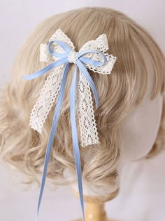 Lace Hair, Lace Bows, Diy Ribbon, Sweet Lolita, Diy Hair Bows