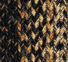 close up view of woven material with brown and black colors