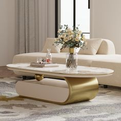 a living room scene with focus on the coffee table