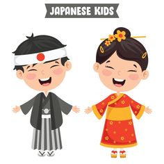 crianças dos desenhos animados vestindo roupas tradicionais Decoration Classroom, Bride And Groom Cartoon, Japanese Kids, Japan Logo, Kids Vector, Asian Kids, Fish Patterns, Kids Clipart, Traditional Clothes