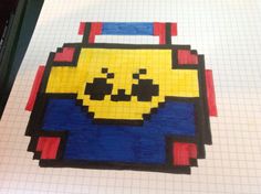 a piece of art made to look like an old school computer game character