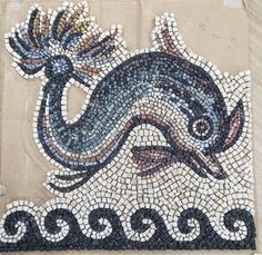 a mosaic is shown on the floor