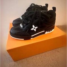 Louis Vuitton Sk8 Skate Sneakers Shoes Black Size 10.5 Louis Vuitton Skate Sneakers, Skater Sneakers, Louise Vuitton, Shoes Louis Vuitton, Louis Vuitton Supreme, Skate Sneakers, Louis Vuitton Shoes, Sneakers Shoes, Shoes Black