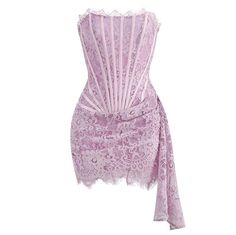 Elevate your party wardrobe with our Strapless Corset Top Floral Lace Mini Dress. This tight-fitting dress features a lace-up back, adding a touch of allure to the elegant floral lace design. Stylish and comfortable, it's perfect for any occasion. Fabric: Slight Stretch Material: Polyester Fiber Lace Mini Length Fitted Corset, Fitted Corset Mini Dress With Lace Trim, Flirty Lace Mini Corset Dress, Pink Lace Mini Corset Dress, Floral Jacquard Lace Corset Mini Dress, Lace Corset Dress, Tight Fitted Dresses, Strapless Corset, Lace Corset