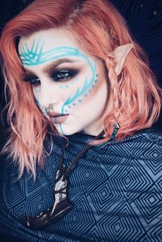 Image result for fantasy facial markings Elf Cosplay, Smink Inspiration, Elf Makeup, Fairy Makeup, Special Effects Makeup, Fx Makeup, Stage Makeup