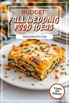 Discover budget-friendly fall wedding food ideas! 🍂 Affordable catering inspiration for a beautiful autumn celebration. 🍽️✨ via @weddingpip Fall Wedding Food Ideas, Fall Wedding Food, Cheap Wedding Food, Food Ideas On A Budget, Fall Wedding Desserts, Catering Inspiration, Fall Wedding Menu, Wedding Entrees, Vegetarian Wedding