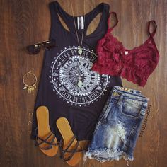 Love By The Moon Top - Black Cut Out Jeans, Estilo Hippie, Mode Inspo, Tankini Top