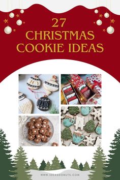 christmas cookie ideas are featured in this postcard