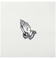 a drawing of a praying hand