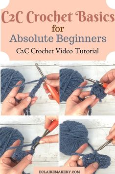 crochet basics for absolute beginners c2c crochet video course