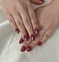 #chrome #chromenails #gelnails #gelpolish #rednails #red #cherry #cherrynails #cherryred #nails #nailart #nailsofinstagram #naildesign #nailstagram #nailtech #nailsoftheday #nailartideas #lana #lanadelrey #glazednails #haileybiebernails #haileybieber Cherry Mocha Nails With Chrome, Fall Red Chrome Nails, Maroon With Chrome Nails, Dark Red Chrome Nails Designs, Cherry Red Nails With Chrome, Gel X Chrome Nails, Dark Cherry Chrome Nails, Red Wine Chrome Nails, Red Nail Chrome