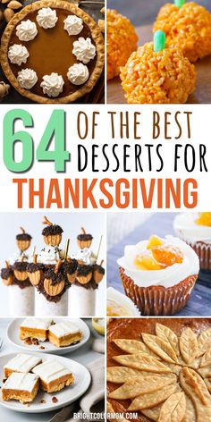 the best desserts for thanksgiving with text overlay