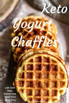 the cover of keto yogurt chaffles