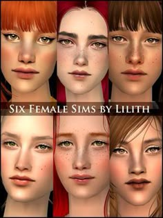 six female sims by lith