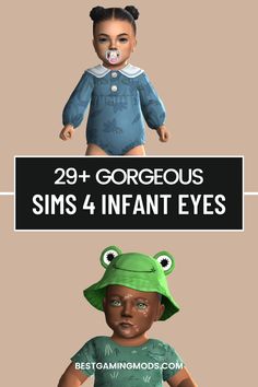 Want your Sims’ newborns to have the cutest little sparkle in their eyes? This list of 29 perfect Sims 4 infant eyes is exactly what you need! ✨ I found some adorable options that make their eyes look so lively and sweet—perfect for capturing those precious baby moments. There are even some great eye colors for black infant skin tones and realistic details that work beautifully with skin blends. Now my Sims’ little ones look even more precious, and I can’t get enough of them! 👶 #Sims4InfantEyes #Sims4NewbornCC #Sims4BabyMods Sims 4 Infant Eyes, Sims 4 Infant, Infant Cc, My Sims, 4 Baby, Best Sims, Maxis Match, Cuteness Overload, Eye Color