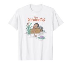 the pocahontass cartoon t - shirt with an image of pocahontas