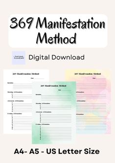 an image of a book cover with the title'397 manifestation method '