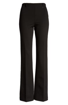 Made from smooth, stretchy ponte knit, these versatile pants are cut with a leg-lengthening silhouette and finished with a slimming hidden waistband. Style Name:Lyssé Ponte Baby Bootcut Pants. Style Number: 6133964. Black Womens Dress Pants, Bootcut Black Pants Outfits, Comfort Stretch Dress Pants For Workwear, Elegant Pull-on Style Dress Pants For Workwear, Spring Classic Elastane Dress Pants, Classic Spring Dress Pants With Elastane, Classic Spring Dress Pants, Mid-rise Elastane Pants For Fall, Comfort Stretch Straight Dress Pants For Work