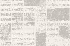 an old newspaper page with many different papers on it, all in grey and white