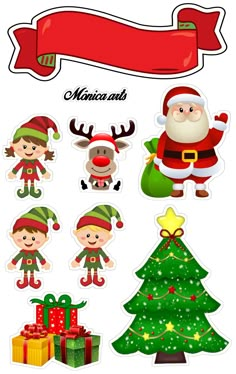 Topper de bolo Natal Christmas Toppers Printable, Santa Cake Topper, Crafts For Kids Christmas, Christmas Units, Idee Cricut