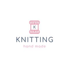 the logo for knitting hand made