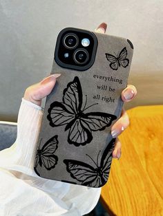 Butterfly Quote Print Phone Case - Brand My Case Artsy Phone Cases, Phone Case Diy Paint, Diy Phone Case Design, Butterfly Phone Case, Vintage Phone Case, Bling Phone Cases, Iphone 13pro, Branded Phone Cases, Stylish Iphone Cases