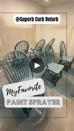 an image of a room with chairs in it and the words my favorite paint sprayer