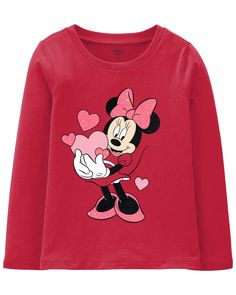 She's V-Day ready in this fun Minnie tee, complete with long sleeves and of course, her favorite mouse! Minnie Mouse Valentines, V Day, Shop Clothing, Girl Top, Toddler Girl, Minnie Mouse, Valentine's Day, Baby Clothes, Shopping Outfit