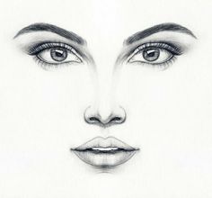 a pencil drawing of a woman's face with her eyes closed and eyebrows down