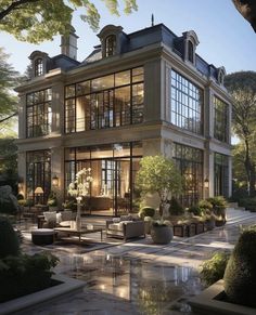 this is an artist's rendering of a mansion