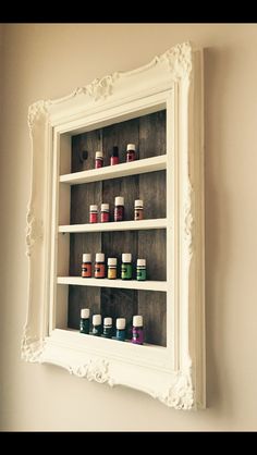 Essential Oil shelving unit. Ladder Shelf Diy