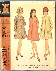 an old sewing pattern with two women's dresses