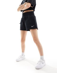 Shorts by Nike Take the short cut High rise Drawstring waistband Side pockets Nike logo print Regular fit Nike Phoenix Fleece, Short Cut, Fleece Shorts, High Rise Shorts, Short Cuts, Drawstring Waistband, New Nike, Nike Logo, High Waisted Shorts