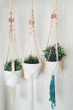 Macrame Plant Hanger - Silvesse Cute Small Plants, Macrame Hanging Planter, Macrame Planter, Small Macrame, Macrame Plant Holder, Macrame Hanger, Planter Design, Macrame Hanging, Macrame Plant Hangers