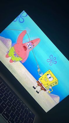 an image of spongebob and patrick on the computer screen