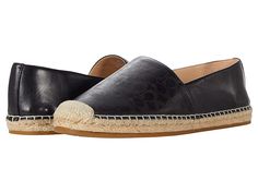 COACH Carley Leather Espadrille - Women's Flat Shoes : Black : Please Note: COACH items cannot be shipped to military addresses (APO or FPO) and addresses in Hawaii, the Virgin Islands, Guam or any other locations outside of the continental US. Get a smart look wearing this COACH Carley Leather Espadrille. Leather upper. Synthetic lining and insole. Round-toe design. Unique stitched pattern at the front and sides. Synthetic outsole. Imported. Measurements: Heel Height: 3 4 in Weight: 10 oz Platf The Virgin Islands, Women's Flat Shoes, Leather Espadrilles, Virgin Islands, Flat Espadrilles, Athletic Outfits, Toe Designs, Flat Espadrille, Black Flats