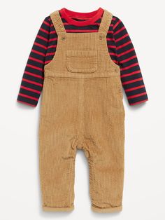 crew neck long sleeves all-over print/pattern coordinating overalls adjustable shoulder straps snap-button closures at sides rolled leg cuffs t-shirt has relaxed fit overalls relaxed through hip and thighmachine wash according to the care instruction label  . Best Holiday gift for baby Babies , perfect T Shirts for Christmas! Mothers Day Outfit, Corduroy Overalls, First Rodeo, Pajamas Gift, Navy Baby, Leg Cuffs, Family Pajamas, Family Maternity, Toddler Boy Outfits