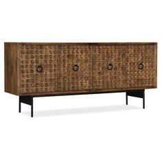 Swanston Credenza-Furniture - Storage-High Fashion Home Solid Wood Tv Stand, Sale Home, Tv Stand Wood, Hooker Furniture, High Fashion Home, Media Console, Home Entertainment, Brown Wood, Entertainment Center