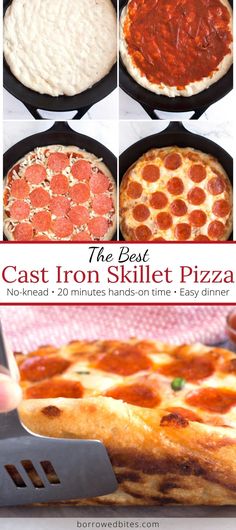 the best cast iron skillet pizza no - knead minutes on time easy dinner