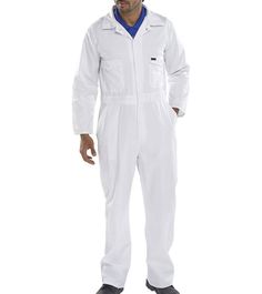 White Painters Poly Cotton Standard Stud Coveralls Work Overalls, Painter And Decorator, Boiler Suit, Top Gear, Suit Fashion, Bbc, Work Wear, Lab Coat, Overalls