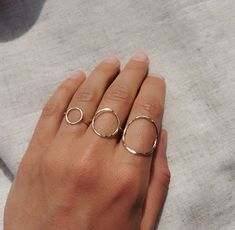 Hand Moves, Sun Circle, Open Circle Ring, How To Wear Rings, Happy Nails, Jewelry Cleaning Solution, Circle Ring, Handcrafted Rings, Ring Minimalist