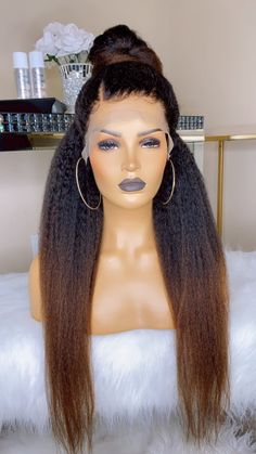 frontal unit custom color . Natural kinky curly. Soft bouncy and light weight . Get this looks now! Straight Frontal Wig, 27 Piece Hairstyles, Straight Frontal, Hype Hair, Beautiful Wigs, Dope Hairstyles, Human Hair Lace Wigs, Hair Collection, Frontal Wig