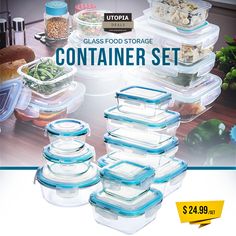 the glass food storage containers are on sale