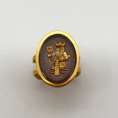 Beautiful vintage glass intaglio cabochon ring.  Aquarius for those seeking vintage zodiac pieces!   1940 - 1950s glass from Germany.  New old stock. New stainless steel ring setting in gold colour finish. Size is 18 x 13mm.  Please keep me dry. I will last longer that way!  Please note each ring has a slightly different colouring, making these rings very unique. The ring in image is an example only, but all are of the same quality and colour way.  Please take care of me and do not get me wet. C Vintage Zodiac, Zodiac Aquarius, Cameo Ring, Cabochon Ring, Aquarius Zodiac, Stainless Steel Ring, Gold Colour, Stainless Steel Rings, Steel Ring