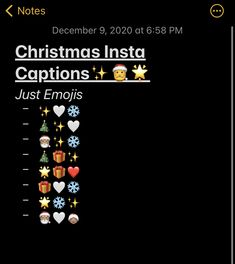 the christmas insta caption is displayed in this screenshote screen shot from an iphone