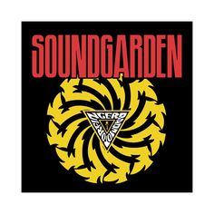 the logo for sound garden, with an image of a yellow and black spiral design